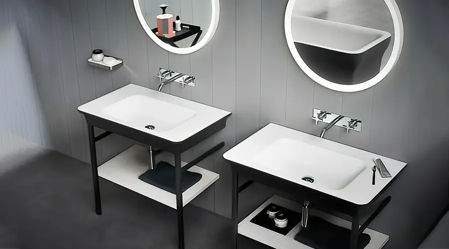 Agape Novecento XL wall-mounted or framed sink