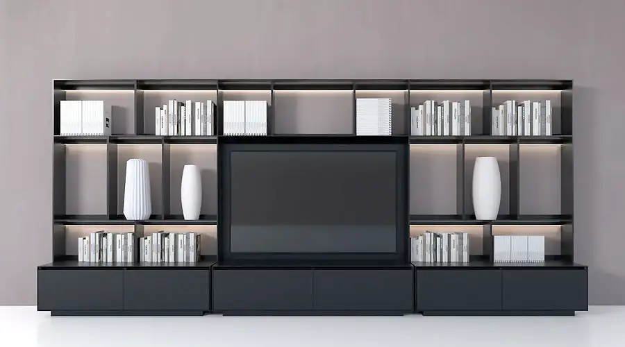B&B Italia Flat.C wall unit system, storage and bookcase