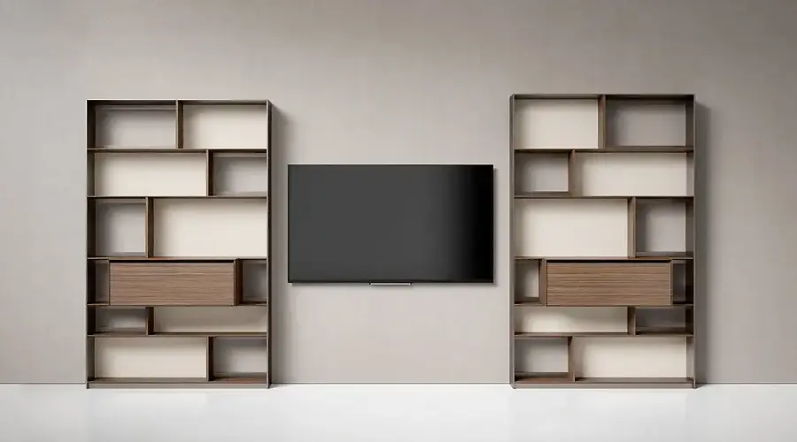 B&B Italia Flat.C wall unit system, storage and bookcase