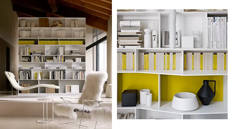 B&B Italia Flat.C wall unit system, storage and bookcase