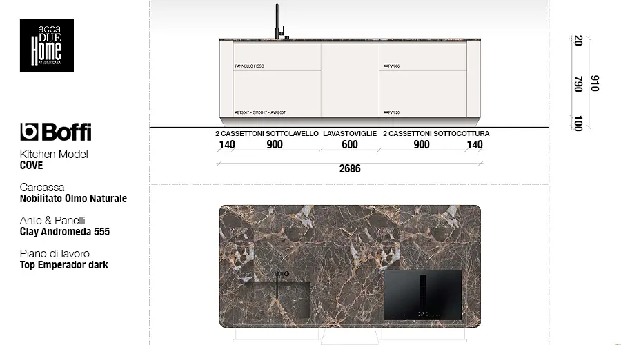 Boffi Cove Kitchen progetto cucina