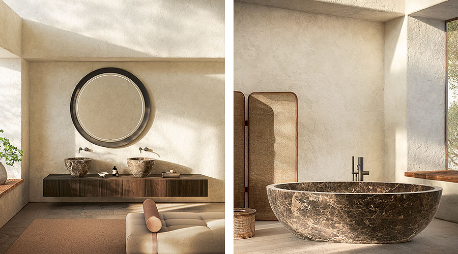 Boffi I Fiumi: vasca Po, lavabo Piave