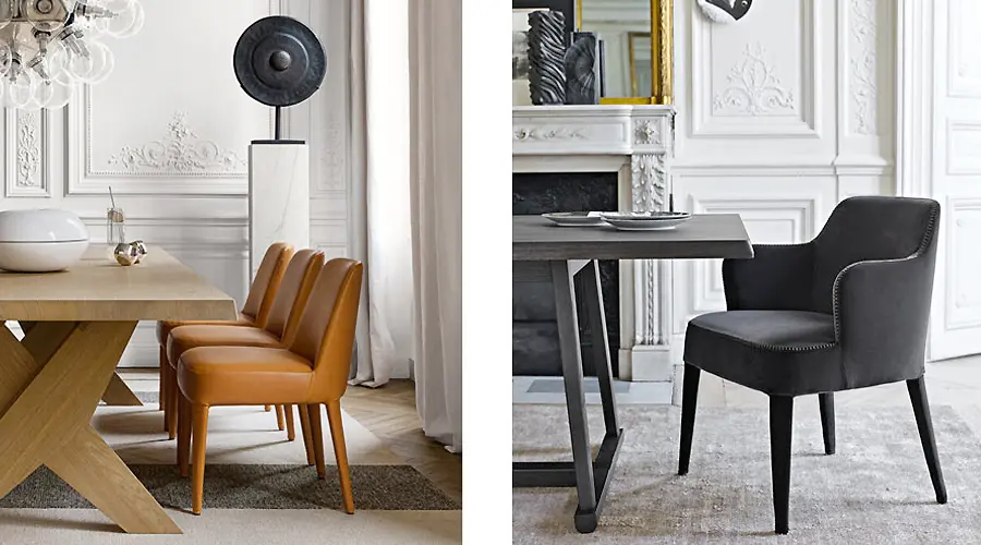 Maxalto Febo chairs, classic, low, high back