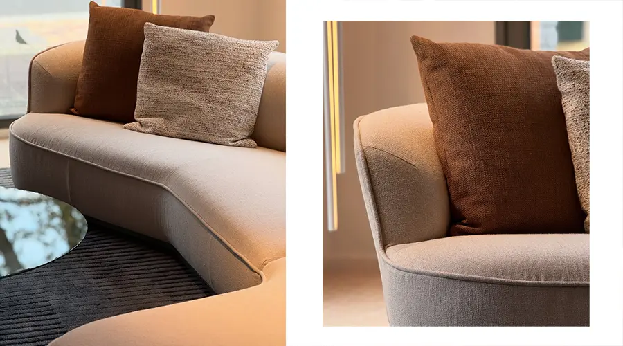 Maxalto Lilum divano componibile: dormeuse, chaise longue, lineare, elementi terminali e angolari