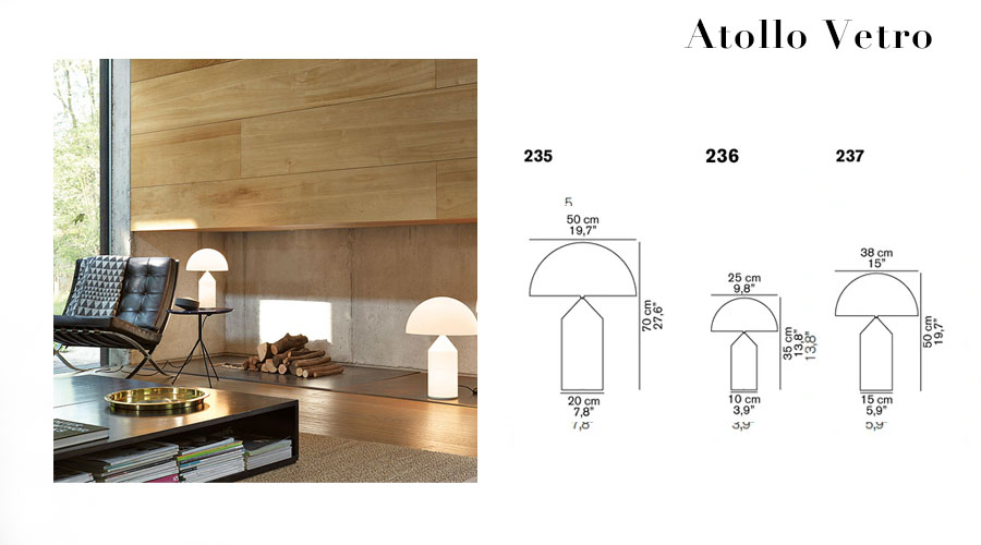 Lampada Atollo di Oluce