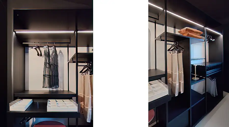 Porro Storage sistema armadi, boiserie, cabina armadio, dressing room
